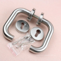 Commercial door fitting stainless steel door lock handle U sharp